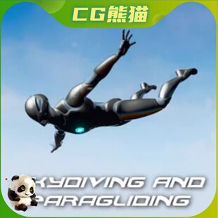 UE5虚幻5 Skydiving And Paragliding 跳伞滑翔伞翱翔俯冲蓝图