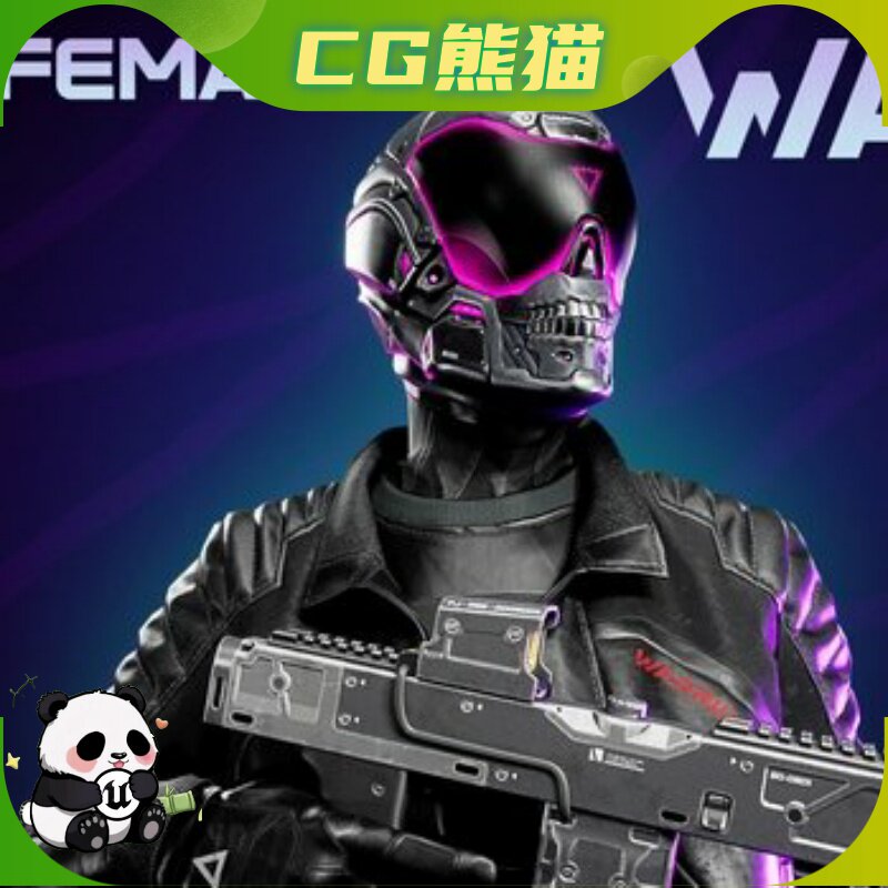 UE5虚幻5 Sci-Fi Warrior Female 科幻未来赛博朋克女性战士角色