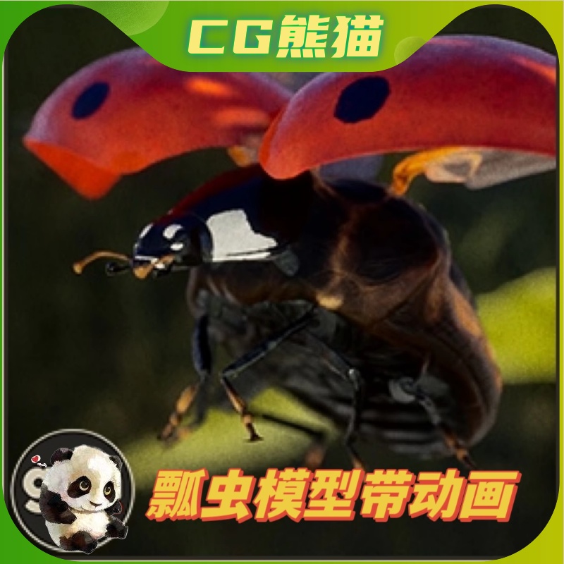 UE5虚幻5 Animalia- Ladybug高品质写实瓢虫模型带动画-封面