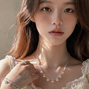 法式复古轻奢仿珍珠吊坠项链女款