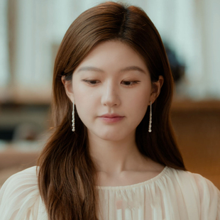 许我耀眼赵露思许妍同款 闪钻流苏耳环轻奢小众名媛千金风耳饰耳钉