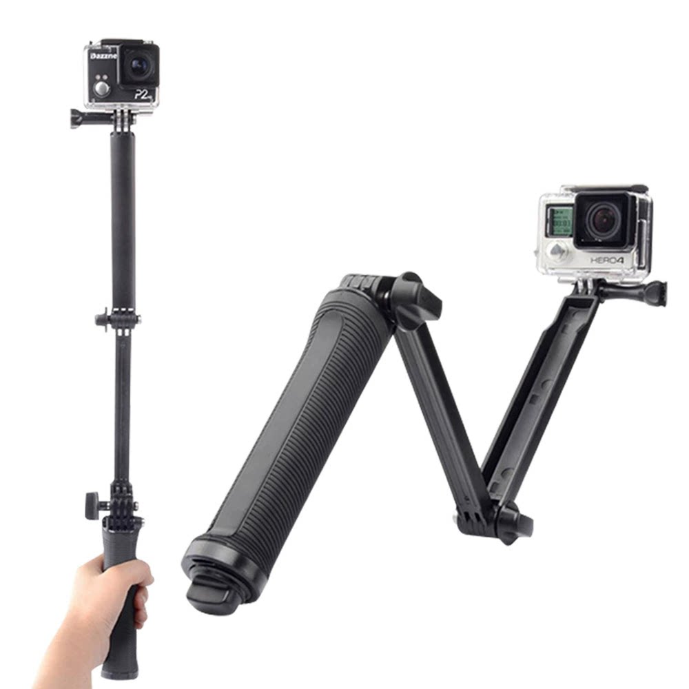 GoPro hero13/12/11/10/9/8/7/6三折自拍杆三向项臂3-way支架配件