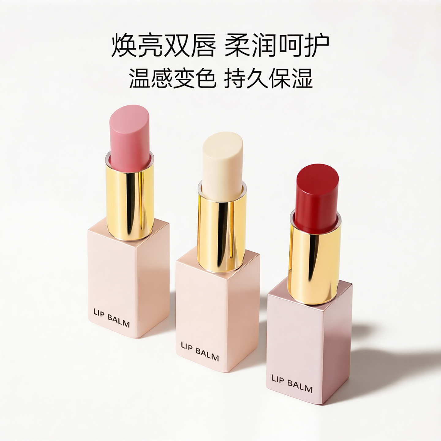 爱得菲莹润淡彩唇膏花漾温变口红冰糖纯色活力甜橙蜜桃微醺