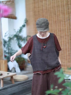 平生欢/听花香归野春秋 柞蚕丝复古小众宽松休闲百搭背心马甲