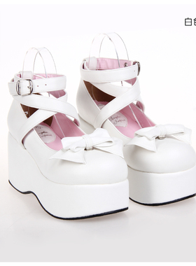 2021新品春秋甜美可爱LOLITA女鞋厚底松糕坡跟洛丽塔单鞋9812