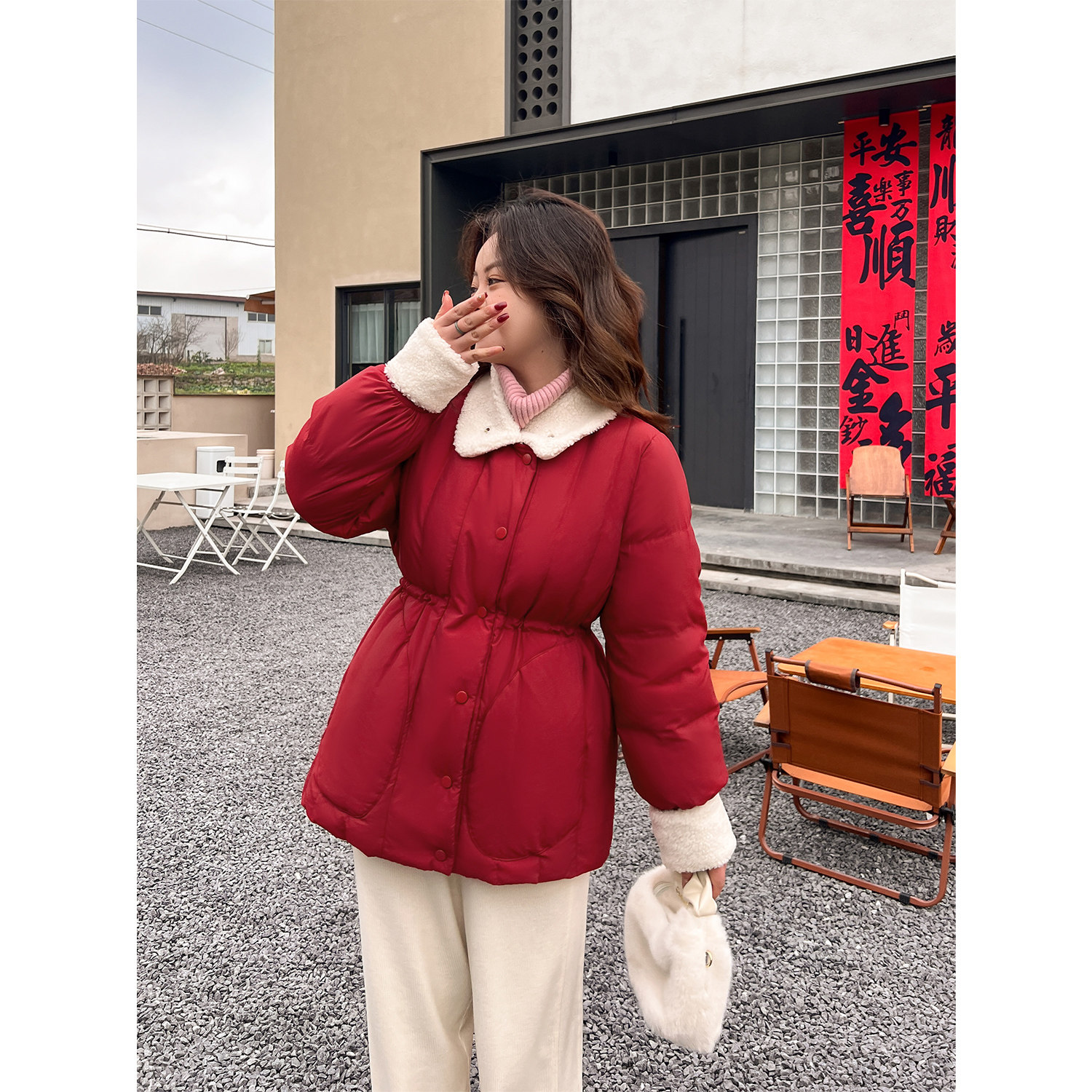 大码百分百微胖女装2024冬季新款甜美风长短版收腰棉服外套,女装/女士精品,棉衣/棉服,淘宝优惠券,粉丝福利购,淘宝优惠卷