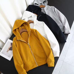 简约不简单 通勤气质百搭宽松显瘦连帽拉链外套 2026早春新款