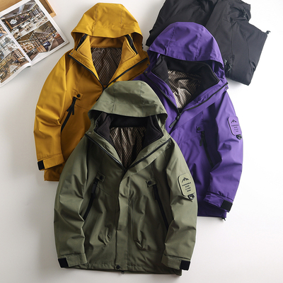 登山服情侣款可拆卸防水冲锋衣