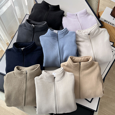 加厚羊羔绒保暖立领夹克男女外套