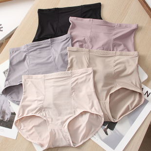 翘臀塑身高腰三角裤 收腹提臀内裤 弹力无痕 简约纯色女式 轻塑裤