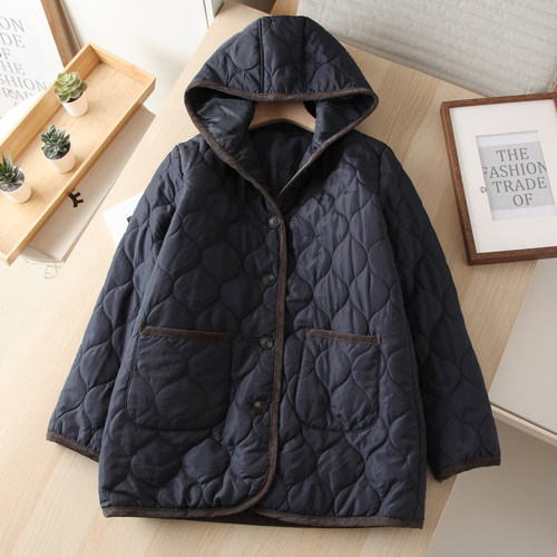 浪衍缝薄夹棉衣棉服外套