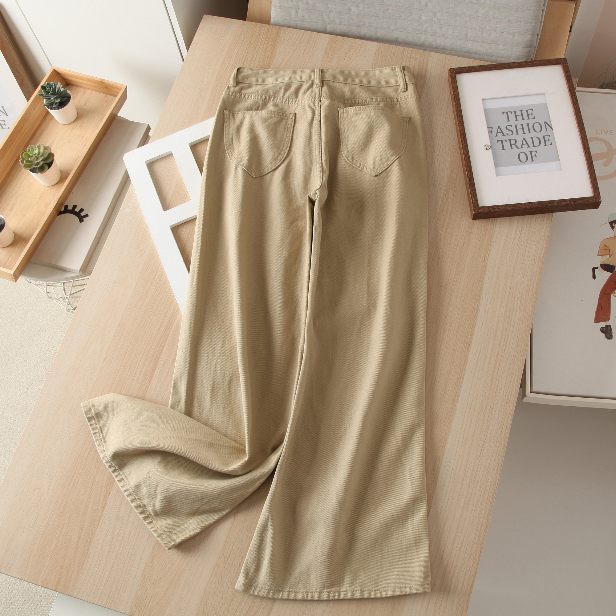 宽松显瘦阔腿垂感拖地喇叭裤