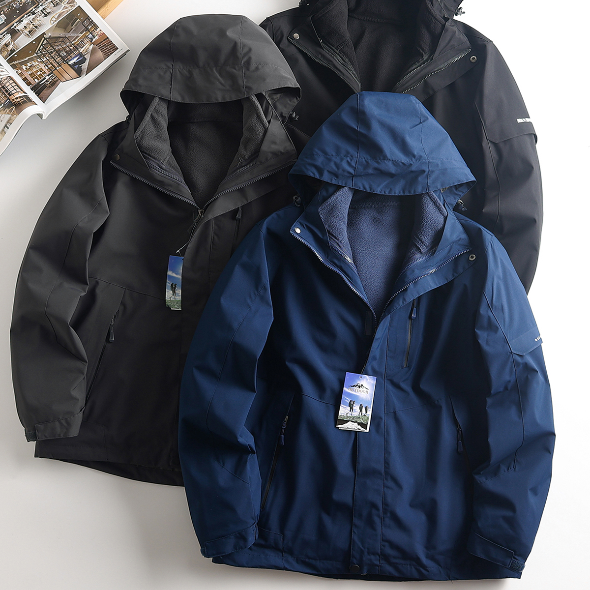 三合一防风防水登山保暖外套