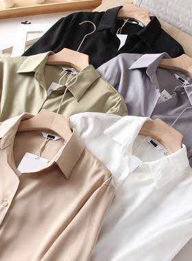 爽滑透气宽松长袖衬衫
