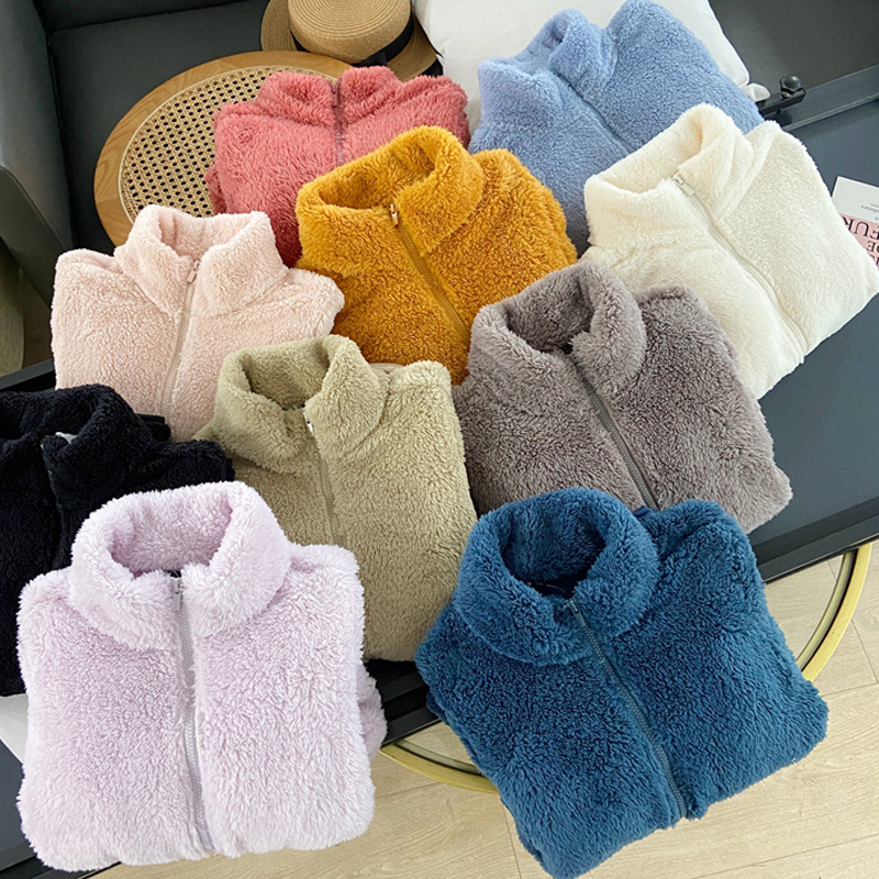 立领保暖羊羔绒摇粒绒外套