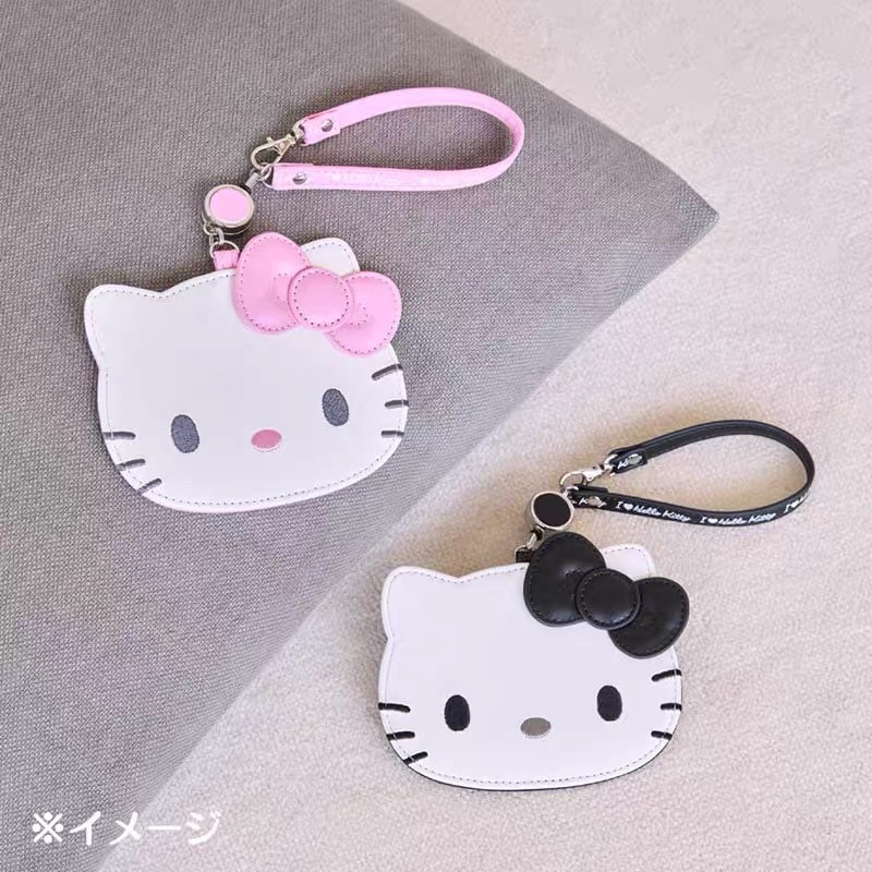 日系hello Kitty动漫脸型卡包可爱卡通可伸缩粉色收纳卡套