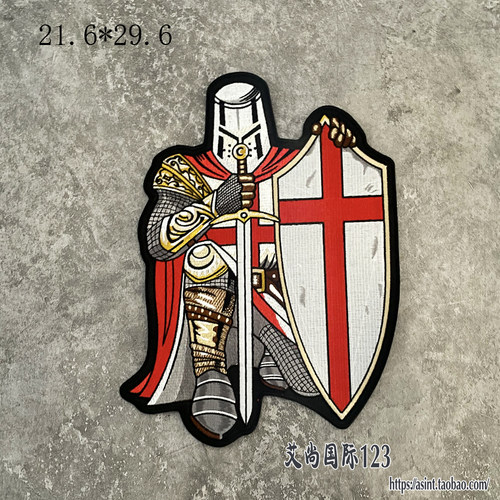 圣殿骑士大布贴陨落刺绣牛仔手缝