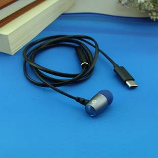 驾驶员单耳入耳式 C插头黑白定制 耳机带麦克风手机线控单边线Type