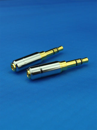 定制3.5mm公头转MMCX母座耳机转接器头戴式耳机转换头舒耳插拔式