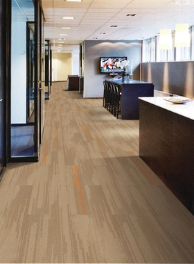 世霸办公方块地毯走道会议室阻燃B1条纹会议室写字楼接待室 F21