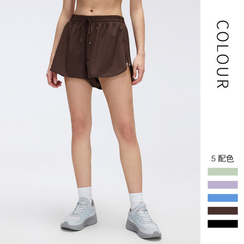 带内衬防走光高腰速干瑜伽短裤女