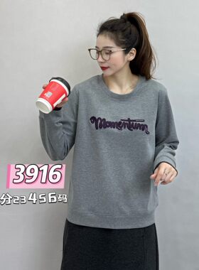 彩衣蝶大码女装2025年秋装新品纯色刺绣字母港版休闲T恤3916