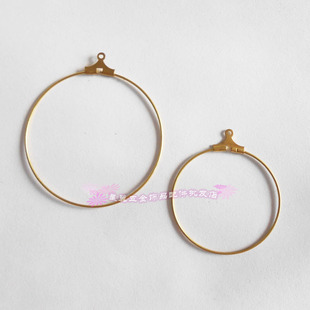 黄铜圆圈吊饰 几何圆形耳饰材料 手工diy耳环耳钩饰品金属配件