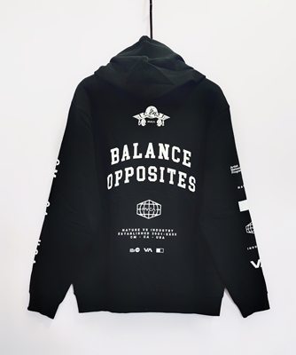 美潮  黑色联名 加绒连帽卫衣 原包装吊牌