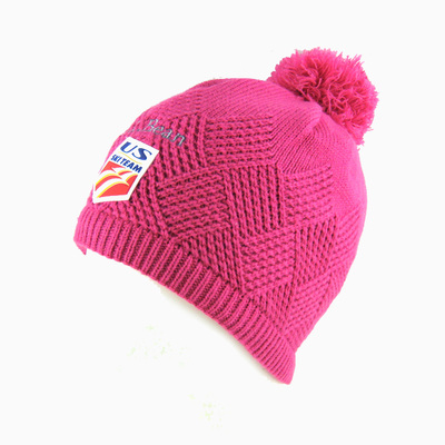 US SKI TEAM 冬季滑雪帽子男女户外装备羊毛线帽防寒保暖针织帽