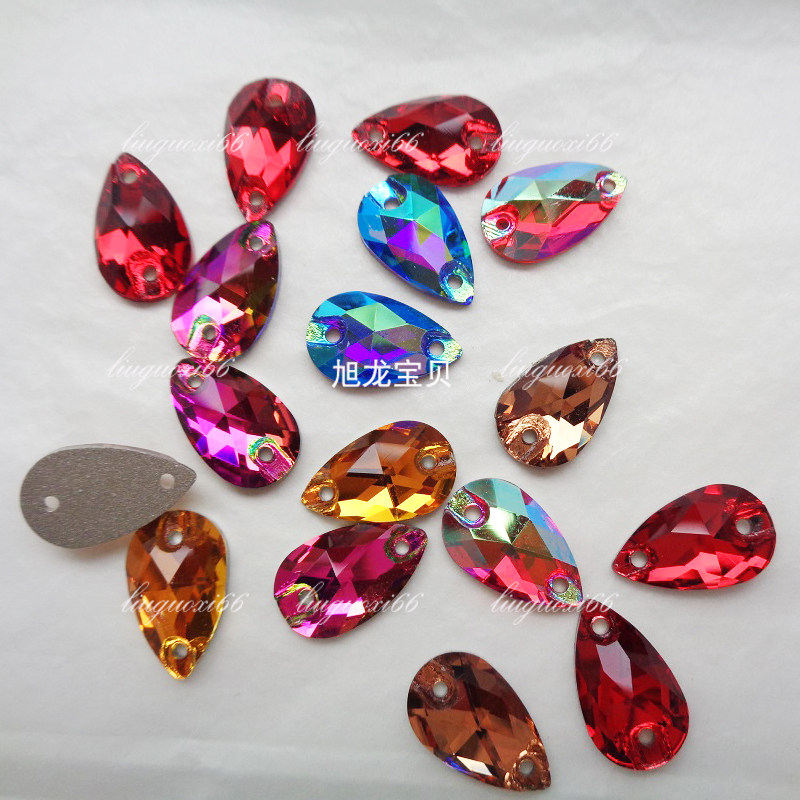 超精双孔水滴手缝钻约12*7MM DIY手工饰品婚纱秀禾服赛服镶嵌水钻,饰品/流行首饰/时尚饰品新,其他DIY饰品配件,淘宝优惠券,粉丝福利购,淘宝优惠卷