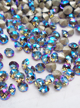 奥地利华子尖底闪烁透明灰215SHIM 美甲详情手工DIY散珠饰品立体