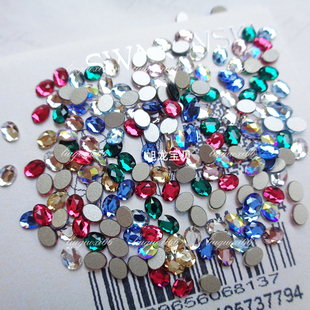 奥地利平底椭圆款2603 美甲施家钻甲片镶钻光疗钻指甲贴异形水钻