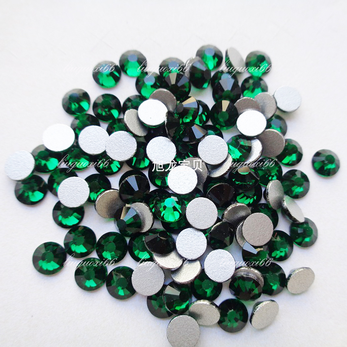 整包深绿色平底水钻 玻璃钻 美甲贴钻手机壳粘钻 饰品补钻DIY配饰