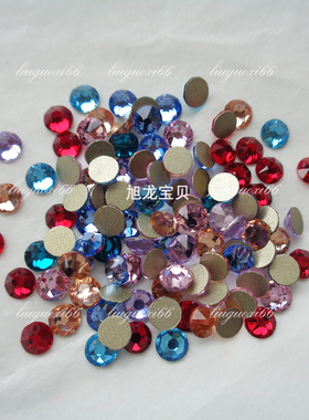 超精8大8小平底钻SS16约4MM 新娘甲片散钻美甲镶钻饰品首饰粘水钻