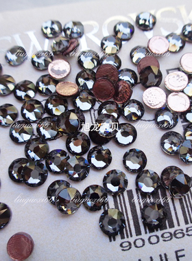 奥地利烫钻银色夜影001SINI 华子圆形美甲钻施家新娘甲片光疗水钻