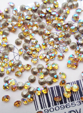 奥地利尖底闪烁钰黄石226SHIM  美甲奥钻立体堆钻新娘甲片光疗钻