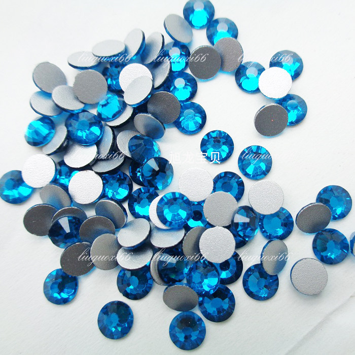 整包孔蓝色平底水钻 玻璃钻 饰品首饰用钻 包包鞋子补钻 美甲贴钻