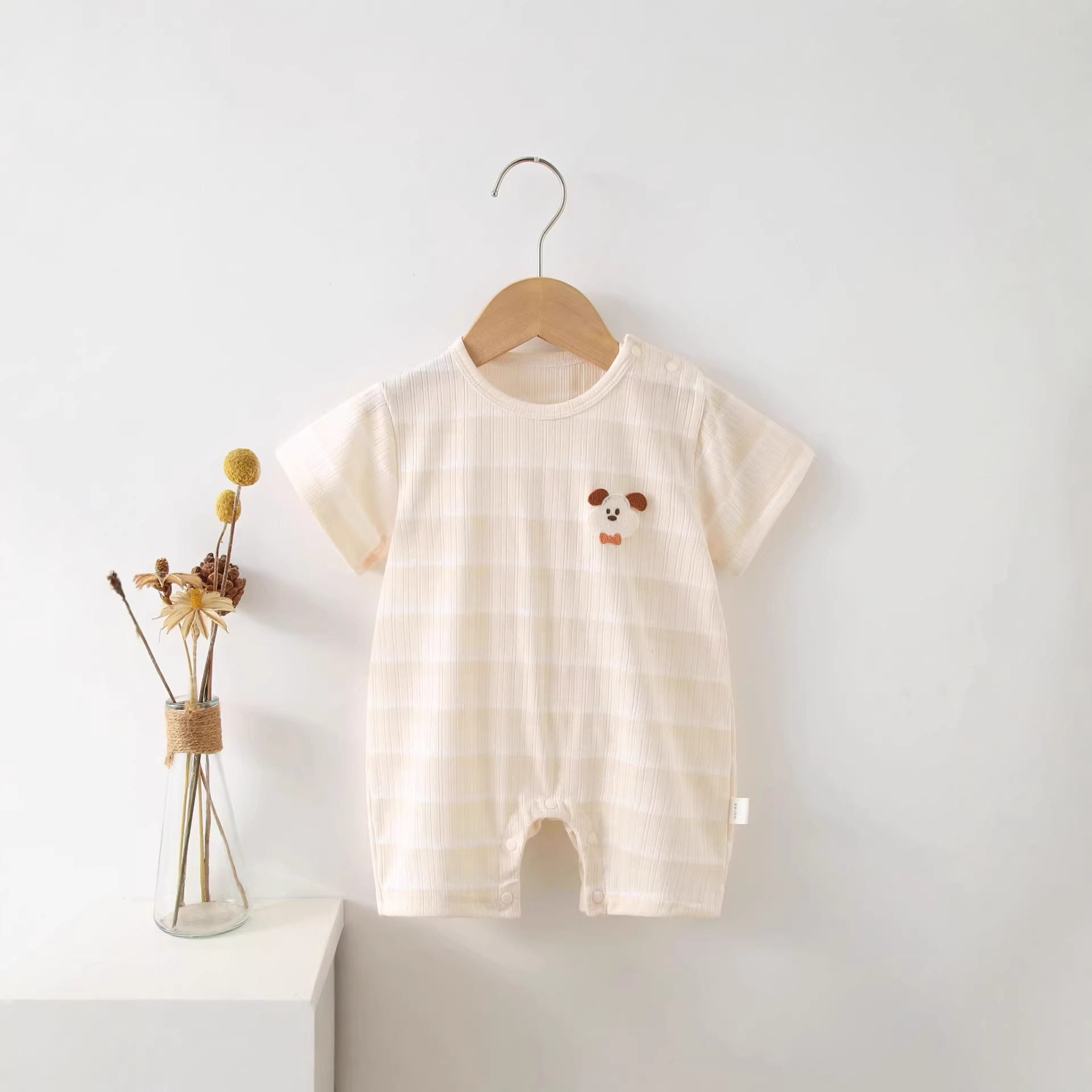 夏季超薄婴儿连体爬爬服