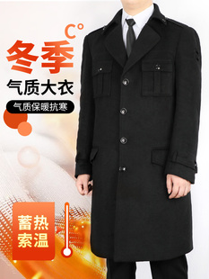 职业装毛呢工作服男物业售楼部珠宝4S店销售酒店银行长款大衣工装