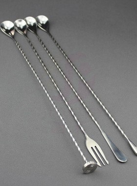 酒术不锈钢日式长柄吧勺Barspoon酒吧鸡尾酒调酒搅拌勺搅拌棒吧更