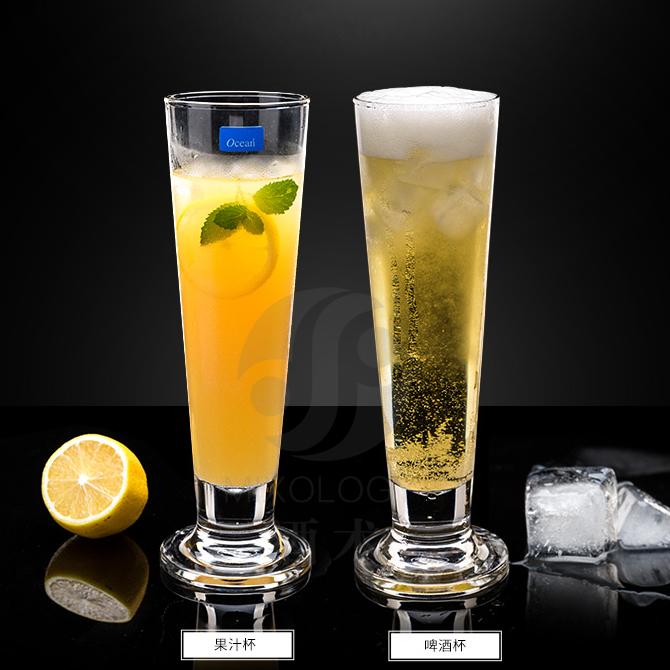 酒术 泰国OCEAN海洋超长直身透明玻璃啤酒杯 创意无铅高脚果汁杯