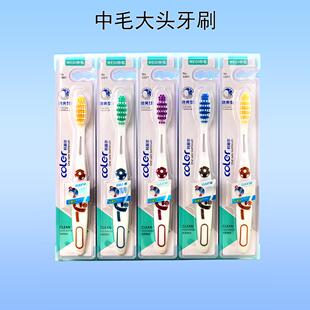 科丽尔牙刷成人款大头男士硬毛中毛宽粗手柄清洁去牙渍家用装