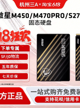 微星M450固态硬盘 500G/S270/M470PRO1TB笔记本台式M.2PCIE4.0