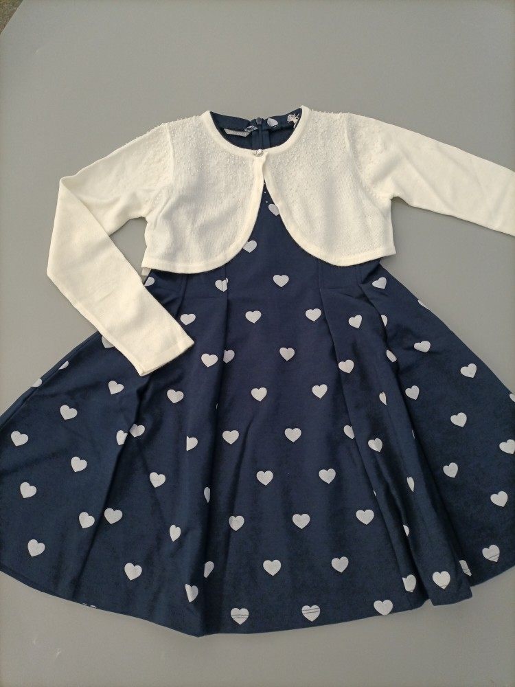 意大利新款藏青色外贸出口女童连衣裙儿童爱心裙子深蓝色童装女,童装/婴儿装/亲子装,连衣裙,淘宝优惠券,粉丝福利购,淘宝优惠卷