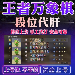 王者万象棋代练代打排位上分战力排行成就活动称号段位代肝