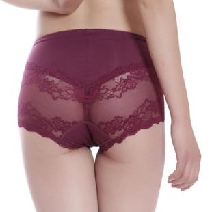 腰围2尺 胖MM性感内裤 3尺2 高腰蕾丝棉女内裤 大码