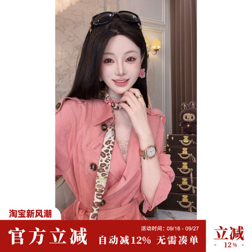 复古千禧风百搭时尚豹纹丝巾