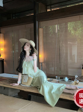 Sun雅乔【精灵海半裙】夏季气质优雅绿色缎面半身裙包臀鱼尾长裙