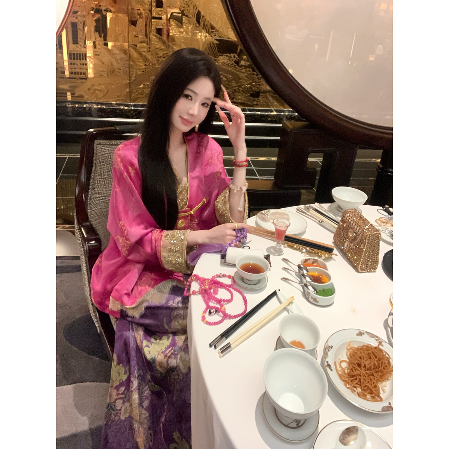 Sun雅乔【大红大紫外袍】春装新款宽松人丝印花新中式国风外套女,女装/女士精品,上衣,淘宝优惠券,粉丝福利购,淘宝优惠卷