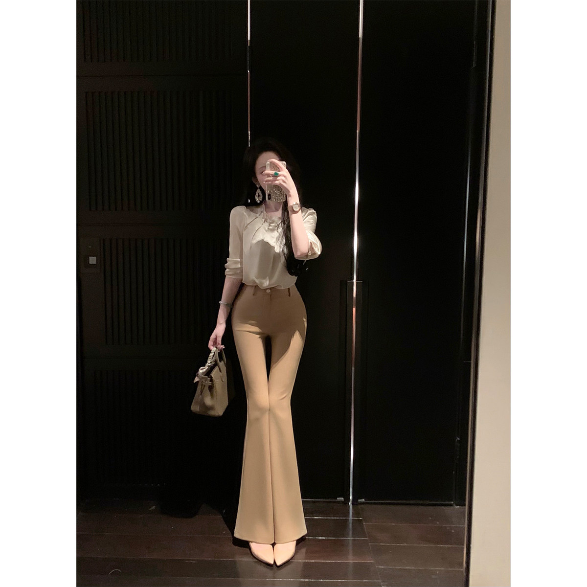 Sun雅乔【韩女精英裤】3色秋装大长腿显腿长微喇裤百搭时尚长裤女